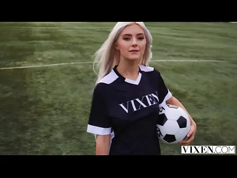 Vixen Fangirl Eva Elfie Seduces Her Favourite Soccer Star