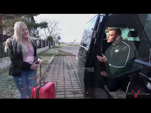 Takevan Stupid Young Blonde Cheated By Fake Taxi Driver And Spread Legs For Him