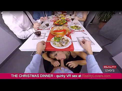 Blowjob Under The Table On Christmas In Vr With Beautiful Blonde