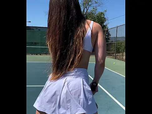 Brunette Babe Abbie Maley Public Sex On Tennis Court