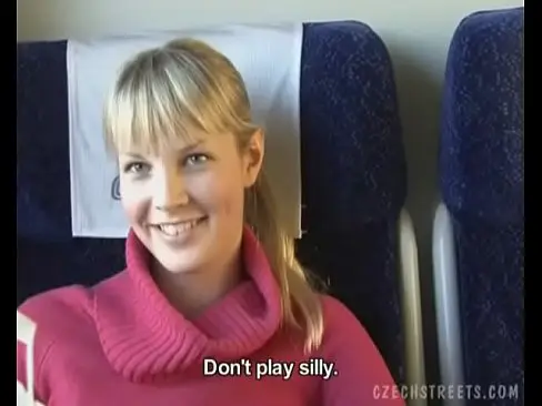 Czech Streets Blonde Girl In Train