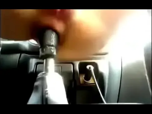 Crazy Girl Enjoys Masturbating With The Gear Stick